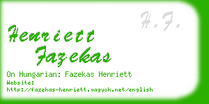 henriett fazekas business card